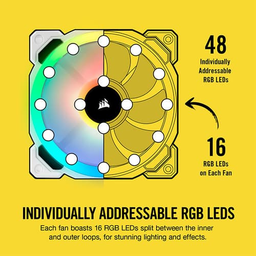Corsair ICUE LL120 RGB White Cabinet Fan (Triple-Pack)